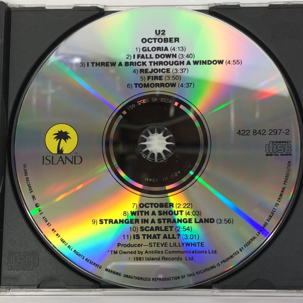 U2 • October CD - Picture 5 of 6